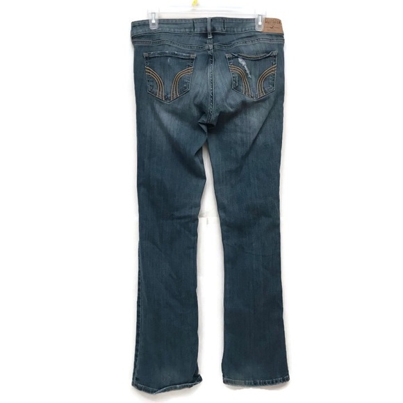 Hollister Distressed Jean Dark Wash Denim - Picture 2 of 5